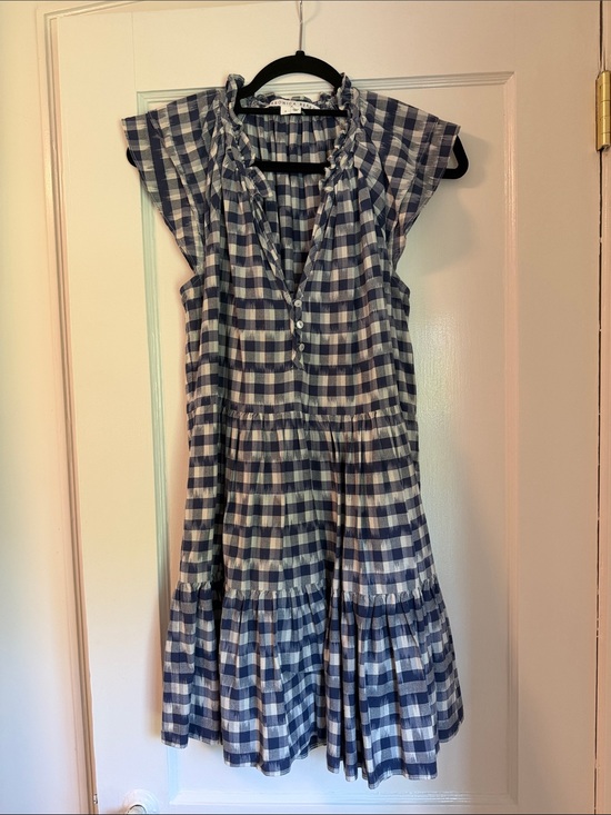 Veronica Beard Dresses & Skirts - Veronica Beard Blue and White Gingham Ruffle Tiered Dress